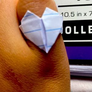 It’s a heart paper ring
